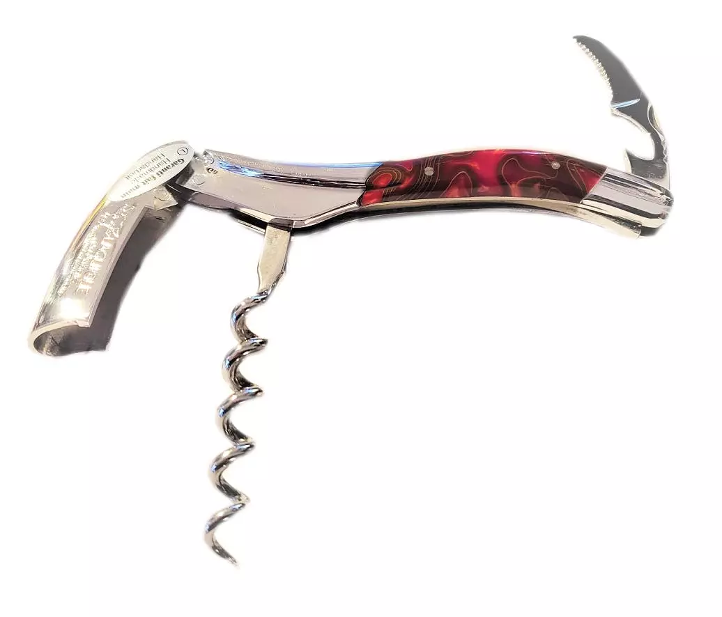 Null Laguiole En Aubrac Sommellier, Kellnermesser Mit Ledertasche Griffschale : Karton – Bild 2