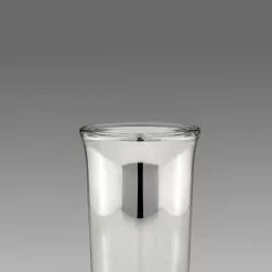 Null Vase Und Übertopf/Eiseimer Silberglas H 20,0 Cm D 14,5 Cm