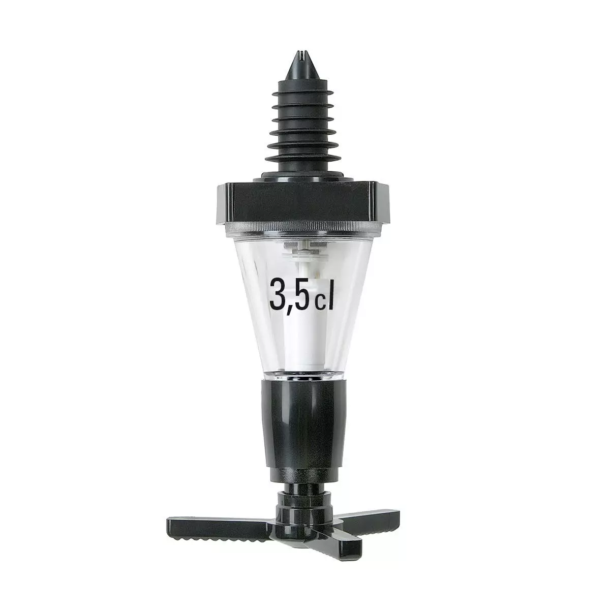 Null ECO - Portionierer - 3,5 Cl. = 35 Ml. Für 0,7 - 1,0 Lt. Flaschen - Kunststoff Schwarz