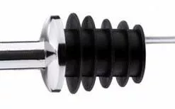 12x Contacto Flaschenausgießer Mit Gebogenem Rohr Aus Verchromtem Messing, Hochglänzend, Mit