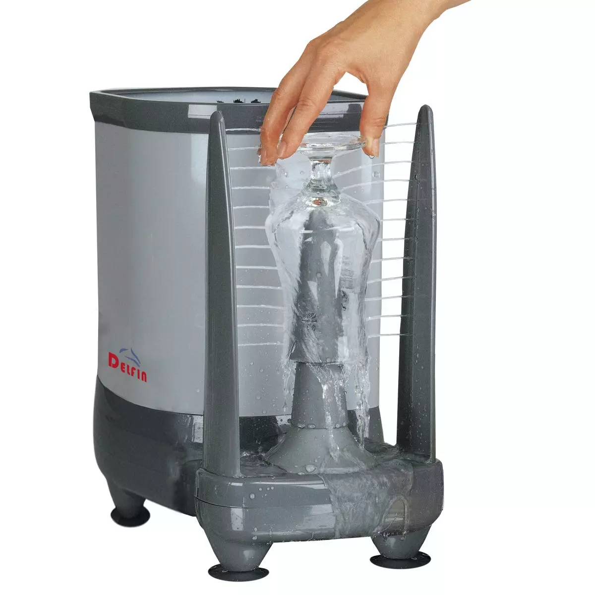 Null KÖLSCHGLASSPÜLER - DELFIN TS 2100 - Gläserspülgerät Mit Teleskop Nachspülvorrichtung - B-H-T - 40,0 X 35,5 X 20,0cm. - Blau – Bild 4