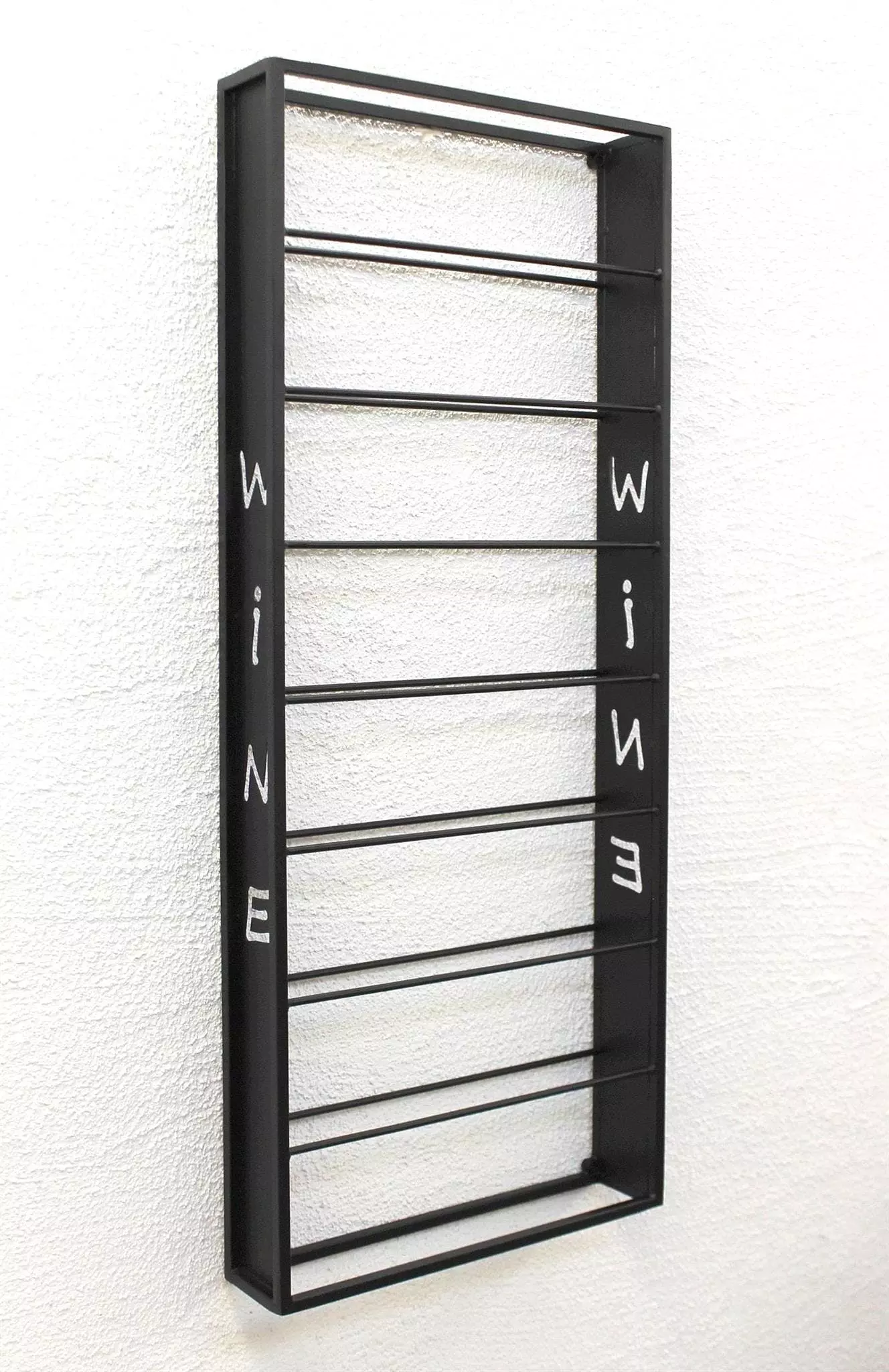 Null DanDiBo Weinregal Wand Metall Schwarz Sofie Flaschenständer Flaschenregal Flaschenhalter
