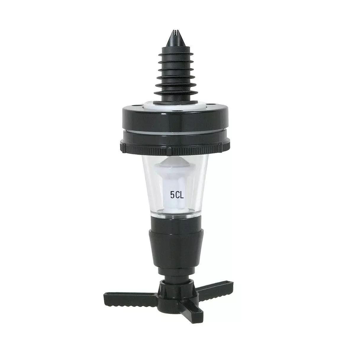 Null ECO - Portionierer - 5,0 Cl. = 50 Ml. Für 0,7 - 1,0 Lt. Flaschen - Kunststoff Schwarz – Bild 2