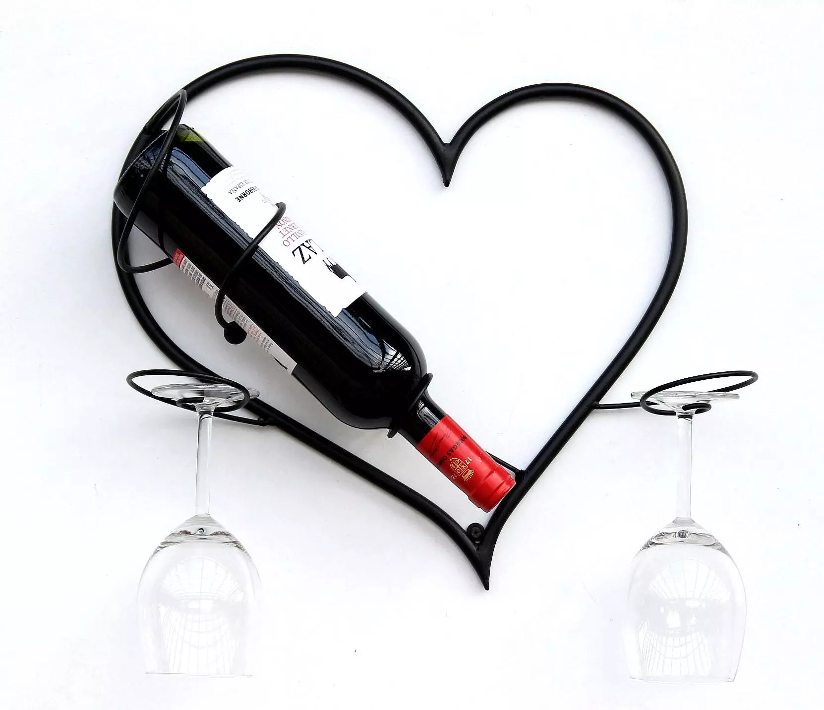 Null DanDiBo Wandbild Weinregal Herz FlaschenstĂ€nder Aus Metall 38 Cm Flaschenhalter â Bild 6