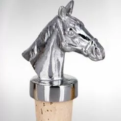 Null Flaschenkorken Pferdekopf H 7,0 Cm D 2,5 Cm Edelstahl