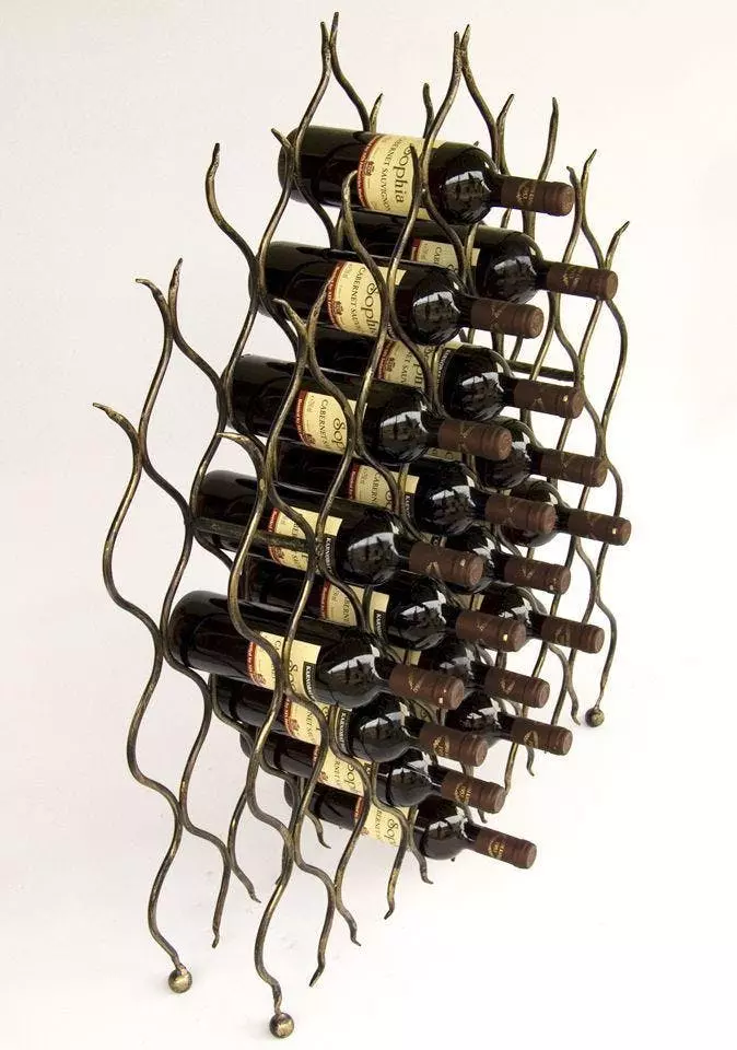 Null DanDiBo Weinregal "Grand Feu" Metall Schmiedeeisen FĂŒr 40 Flaschen Flaschenhalter 95 Cm â Bild 7