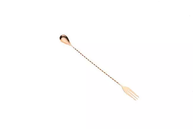 Null Barlöffel Mit Gabelende Aus Kupfer 31,5 Cm Von CHEFGASTRO