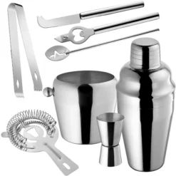 Tectake Cocktail-Set 8-tlg. - Silber - 400841