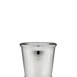 Null Vase Und Übertopf/Eiseimer Silberglas H 15,5 Cm D 14,5 Cm