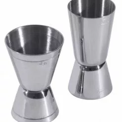 Contacto 6x Cocktail-Doppelmaß, Edelstahl, Portionsgröße: 2,0 Cl / 4 Cl, Höhe: 7,3 Cm
