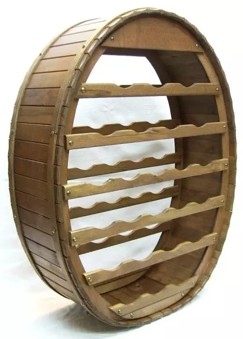 Null DanDiBo Weinregal Holz Weinfass Braun 44 Cm 91361 Bar Flaschenregal Fass Holzfass â Bild 4