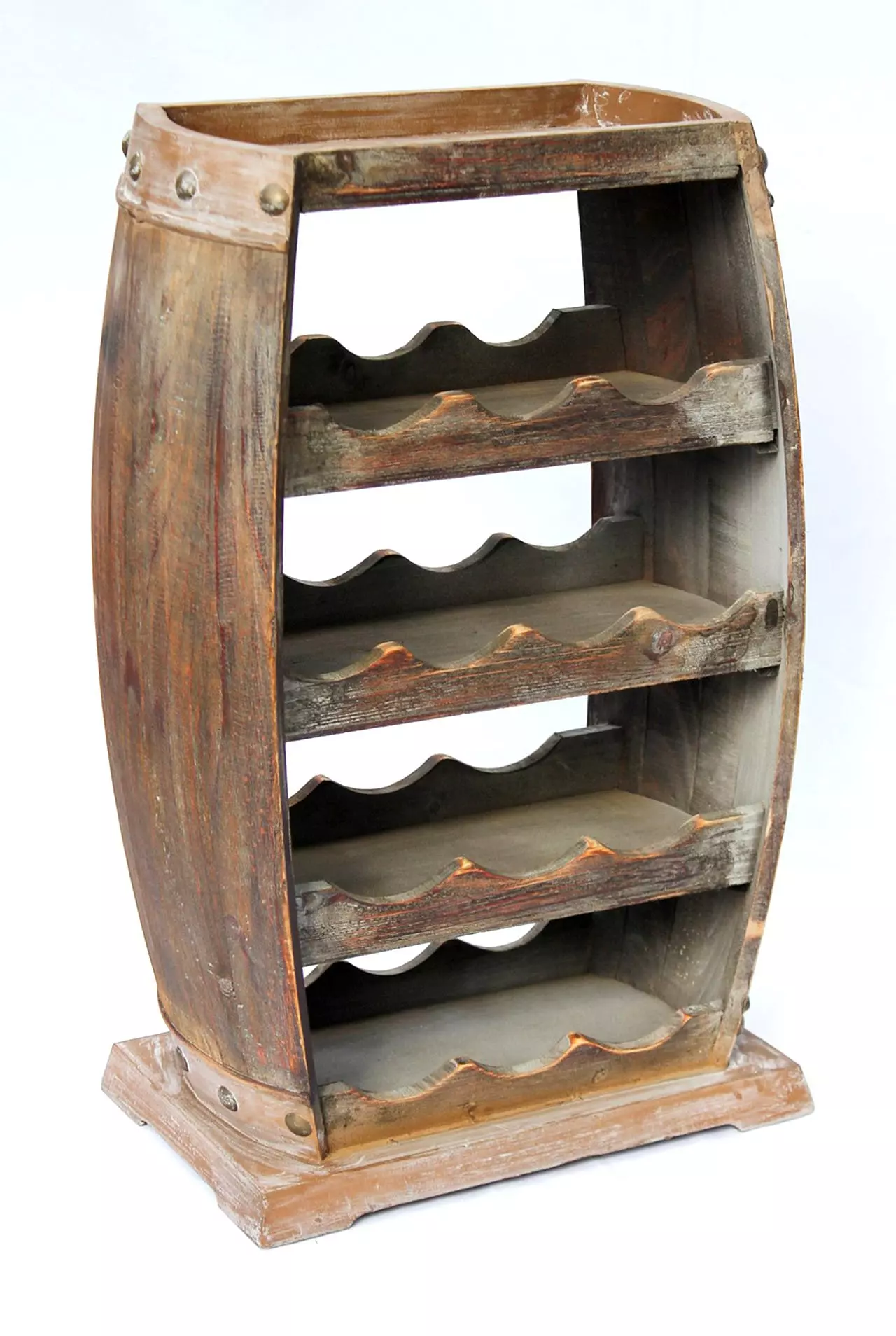 Null DanDiBo Weinregal Holz Weinfass Braun 44 Cm 91361 Bar Flaschenregal Fass Holzfass â Bild 2