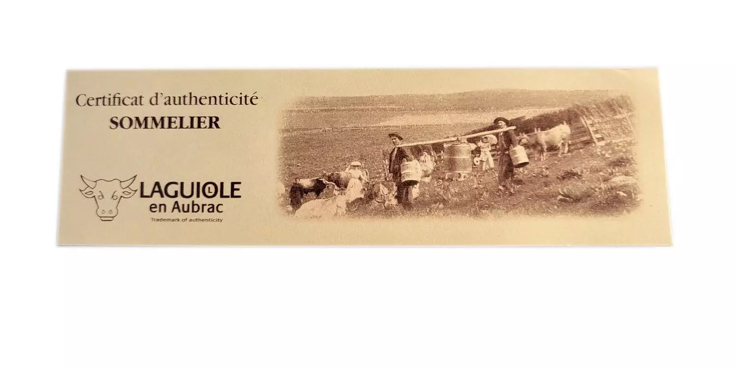 Null Laguiole En Aubrac Sommellier, Kellnermesser Mit Ledertasche Griffschale : Karton – Bild 6