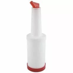 APS 93145 Dosier-/Vorratsflasche, Rot Ø 9 Cm, H: 33 Cm, 0,85 Liter