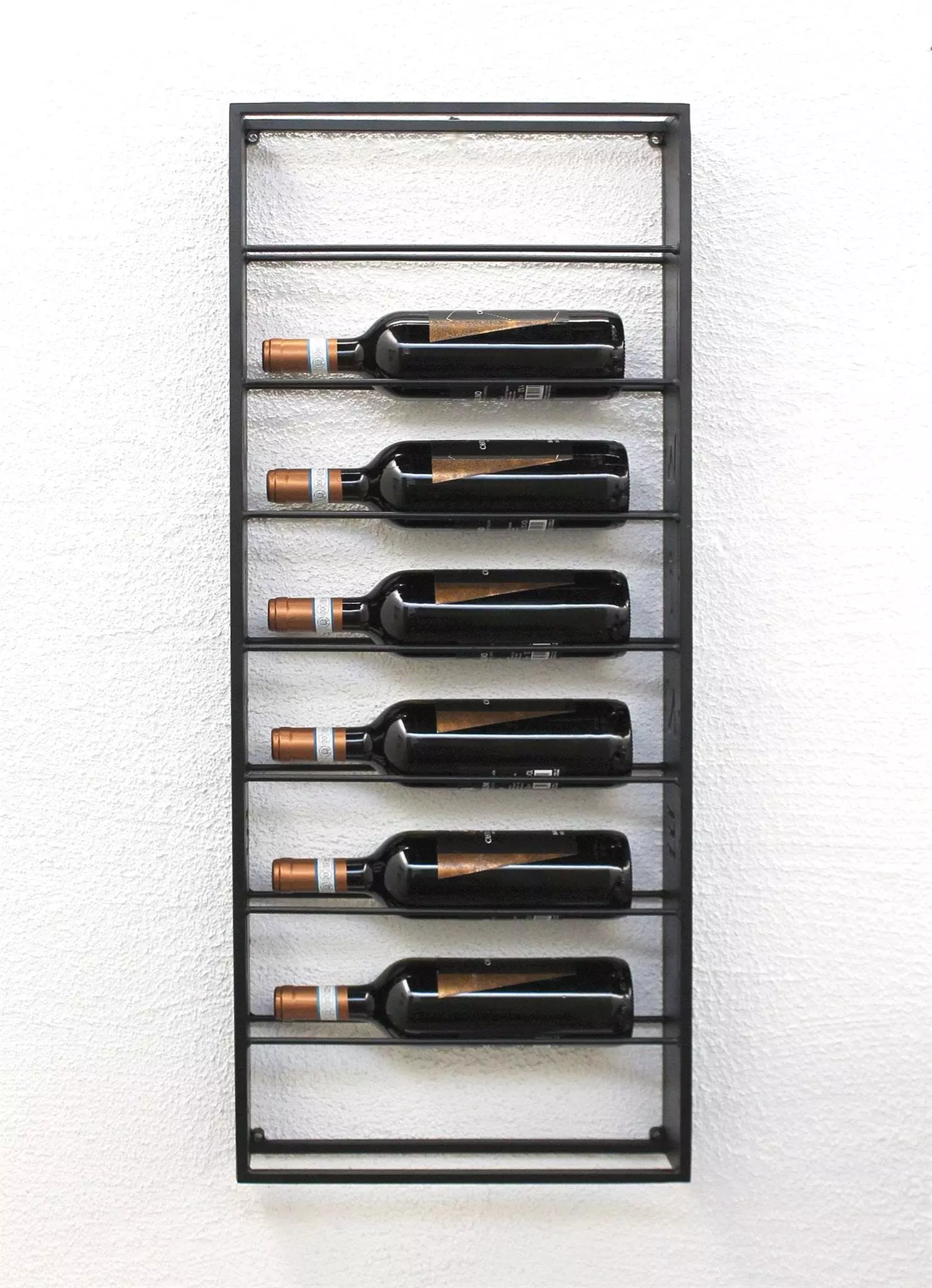 Null DanDiBo Weinregal Wand Metall Schwarz Sofie Flaschenständer Flaschenregal Flaschenhalter – Bild 7