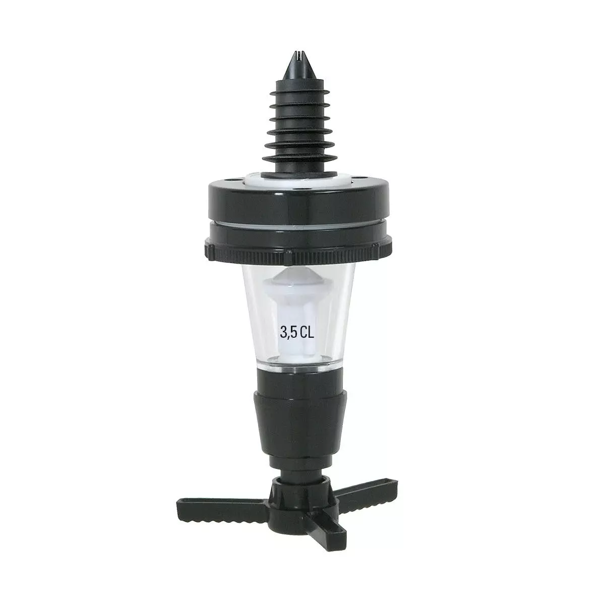 Null ECO - Portionierer - 3,5 Cl. = 35 Ml. Für 0,7 - 1,0 Lt. Flaschen - Kunststoff Schwarz – Bild 2