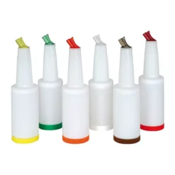 Null B-P-M - Komplett - Deckel + Flaschenhals Mit Integriertem Dichtring Und Tülle Mit Entlüftung - Komplett - 1.0 Lt. - Orange