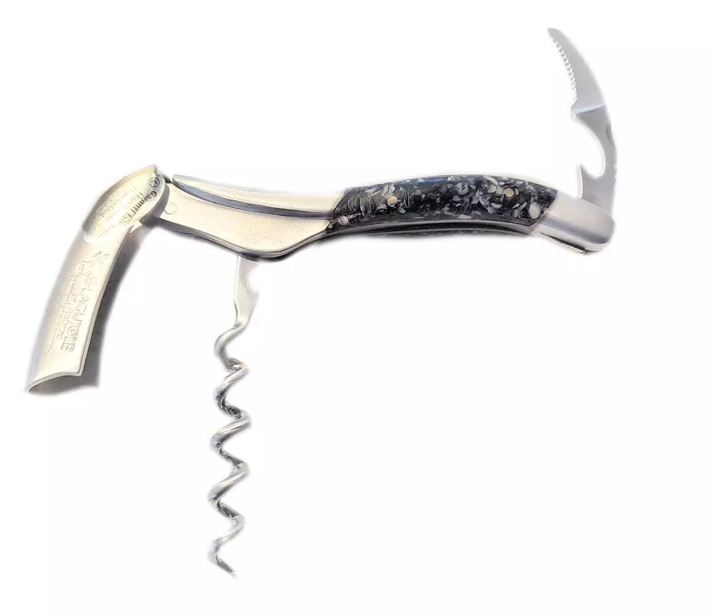 Null Laguiole En Aubrac Sommellier, Kellnermesser Mit Ledertasche Griffschale : Karton – Bild 4